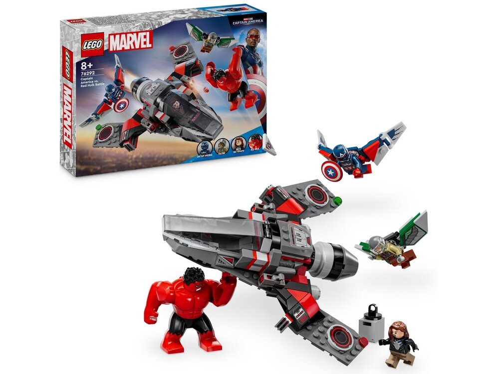 LEGO 76292 Marvel Kapitan Ameryka kontra Czerwony Hulk - bitwa Zestaw