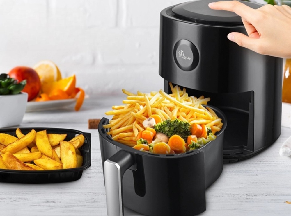 Air fryer Frytkownica beztłuszczowa EXTRALINK EU SJ-400 pojemny kosz, większe porcje, smażenie, pieczenie, oszczędność czasu
