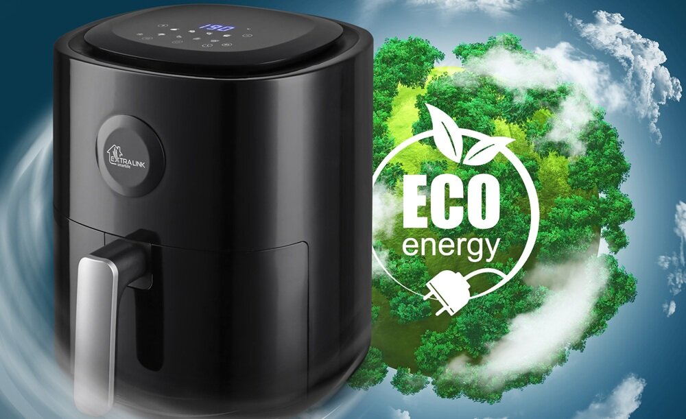 Air fryer Frytkownica beztłuszczowa EXTRALINK EU SJ-400 technologia szybkiego obiegu, chrupiące z zewnątrz, miękkie w środku, lżejsze posiłki
