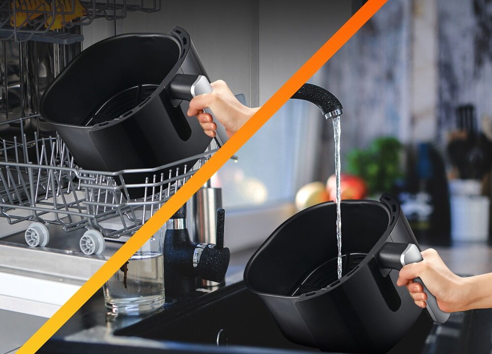 Air fryer Frytkownica beztłuszczowa EXTRALINK EU SJ-400 wyjmowane elementy, nieprzywierajaca powłoka, szybkie mycie, mniej tłuszczu