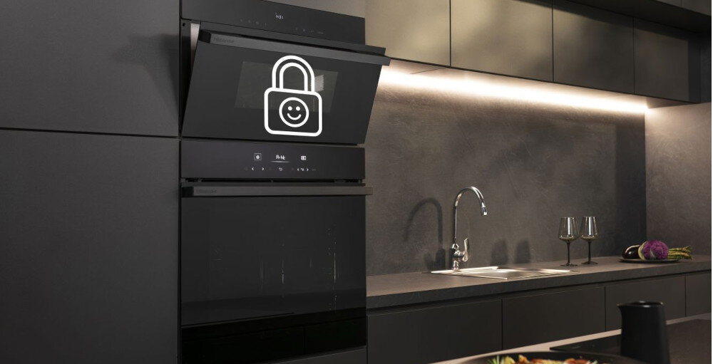 Kuchenka mikrofalowa HISENSE BIM334G64DBG blokada dzieci zabezpieczenie ochrona zablokowanie przyciski panel