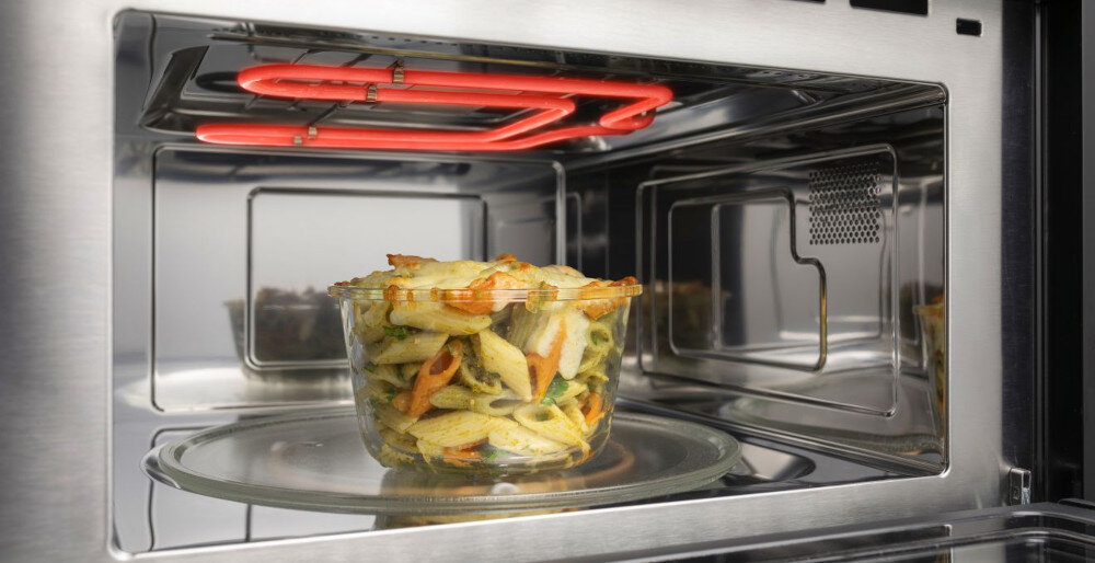 Kuchenka mikrofalowa HISENSE BIM334G64DBG dwa w jednym GrillCombo połączenie grilla i mikrofal równomierne gotowanie mięso ryby