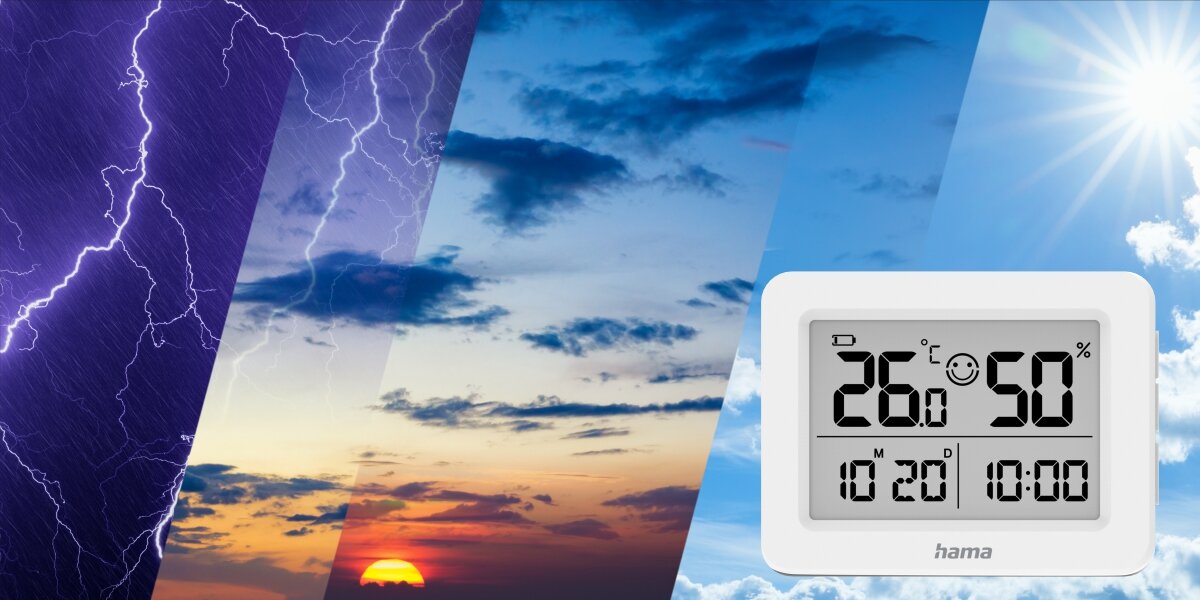 Termometr HAMA Lefkada 222231 Biały Kontrola klimatu w domu