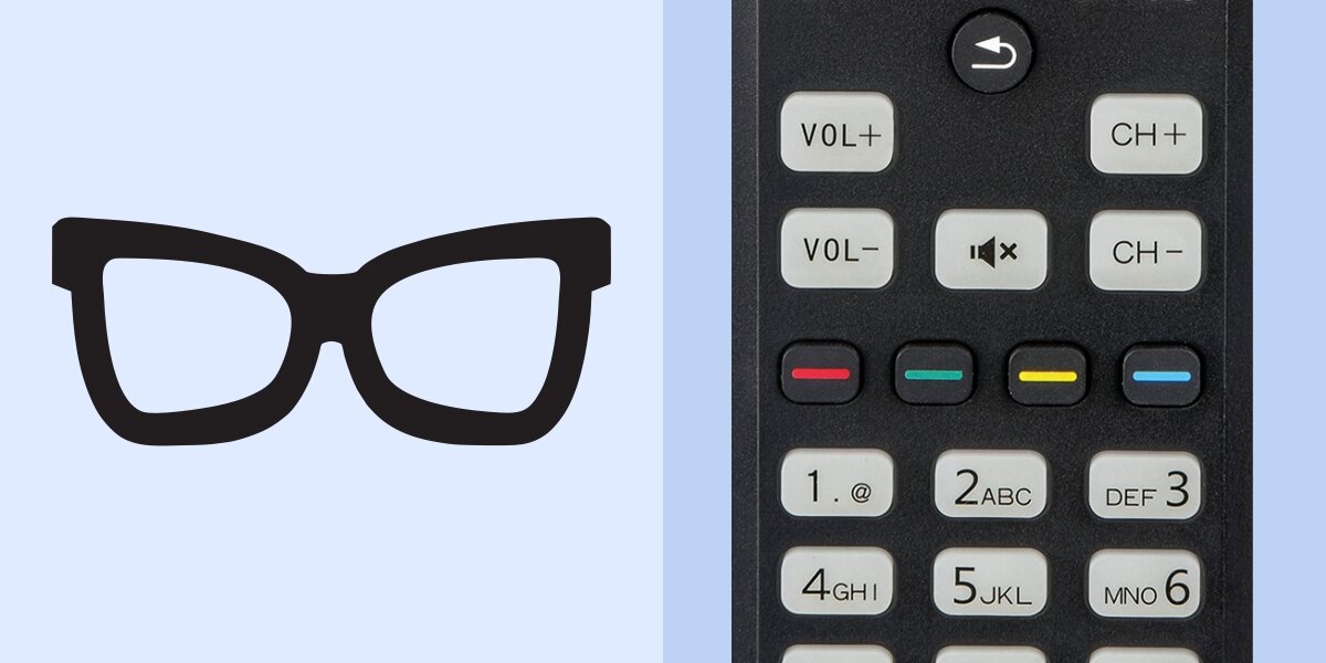 Pilot uniwersalny HAMA 221063 do TV Philips - Funkcja Easy-Mode, kadr przcisków pilota