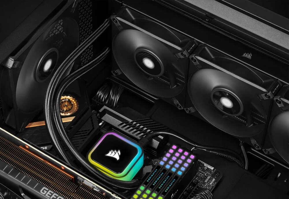 Komputer MAD DOG MX600-A02DR32 R7-9800X3D 32GB RAM 1TB SSD Radeon RX7800XT Wi-Fi chłodzenie wodne temperatura chłodnica pompa tryby