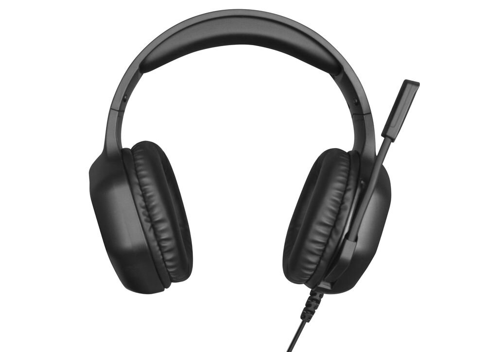 TRACER Gamezone GZ X3 słuchawki regulacja głośności na nauszniku kompatybilność wygodna obsługa, słuchawki od frontu na białym tle