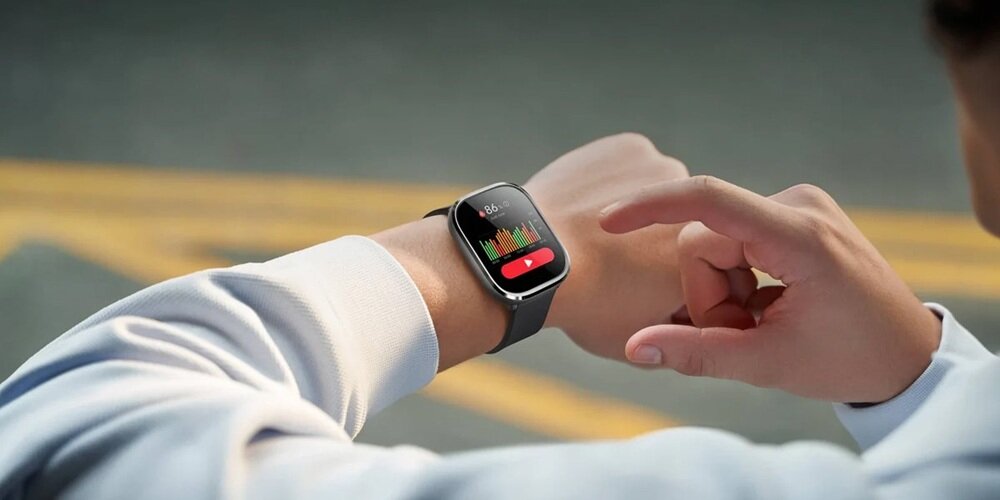 Smartwatch mibro C4 Czarny sparowanie z telefonem, sterowanie różnymi aplikacjami, funkcja znajdź zegarek, synchronizacja z android i ios