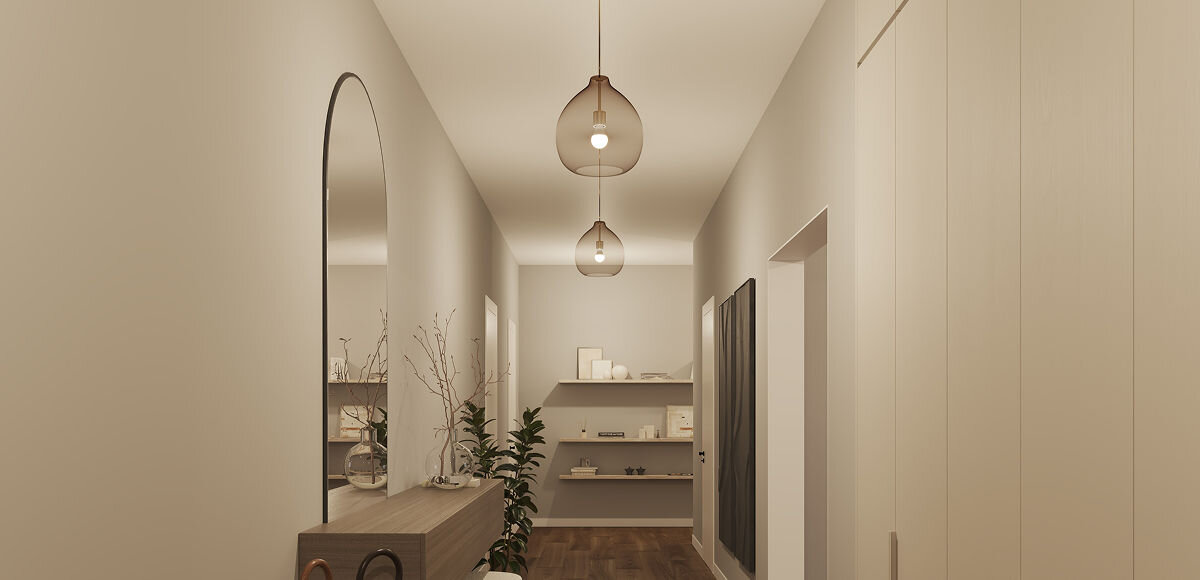 ŻARÓWKA GU10 345LM 1SZT PHILIPS HUE ESSENTIAL WHITE AND COLOR AMBIANCE , eksperci, barwy, miliony, podkreślić, korytarz oświetlany jasną barwą żarówki hue