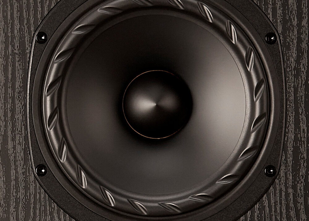 Podłogowa kolumna głośnikowa FYNE AUDIO F501E - głębia basu bez kompromisów, BassTrax™ Tractrix