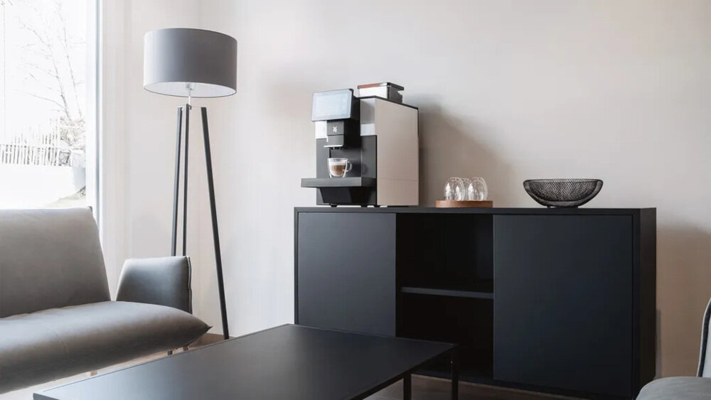Ekspres WMF 950 S PROFESJONALNY Kompaktowy design smukła konstrukcja stylowy wygląd głębokość szerokość wysokość