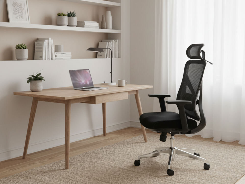 Fotel biurowy XQUANTUM ECH700K z funkcją kołyski TILT mechanism dla relaksu podczas pracy