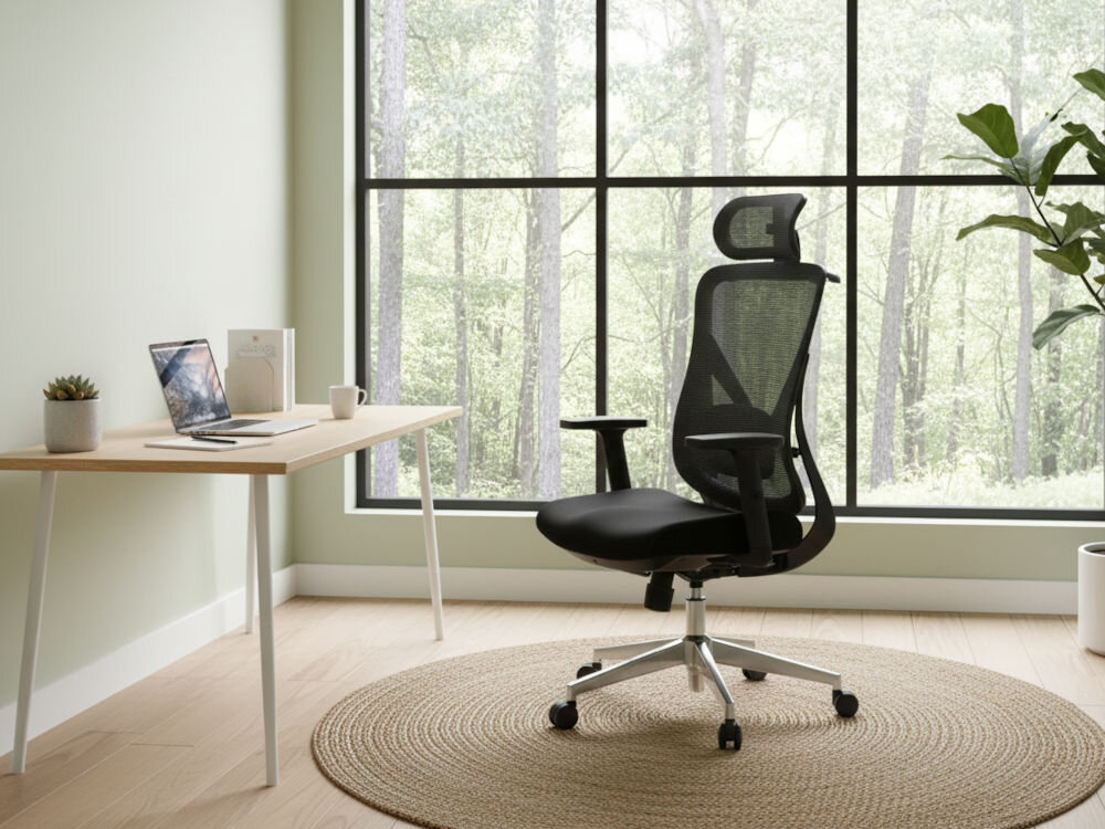 Fotel XQUANTUM ECH700K ze stalową podstawą wytrzymującą do 125 kg dla stabilności i bezpieczeństwa