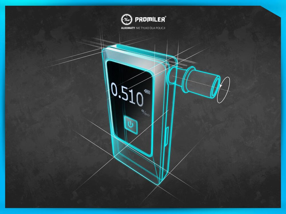 Alkomat PROMILER iSOBER 70 Technologia QMol 4.0 dla każdego precyzja pomiar kontrola trzeźwość