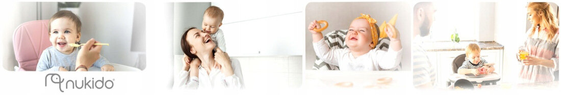 Krzesełko do karmienia NUKIDO Belo Ciemnoniebieski wygląd design prezentacja wizualizacja Bezpieczne karmienie dziecka