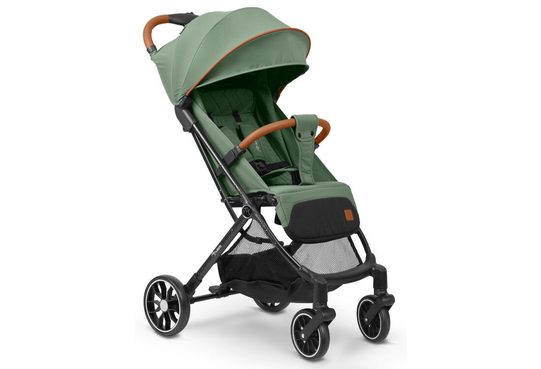 Wózek spacerowy NUKIDO Paseo Zielony Wszystko pod ręką Pojemny kosz na zakupy wszystkie niezbędne drobiazgi