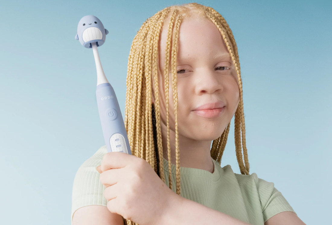 Szczoteczka soniczna ORDO Squishmallows Patty wygląd design prezentacja wizualizacja Soniczna pielęgnacja dla dzieci