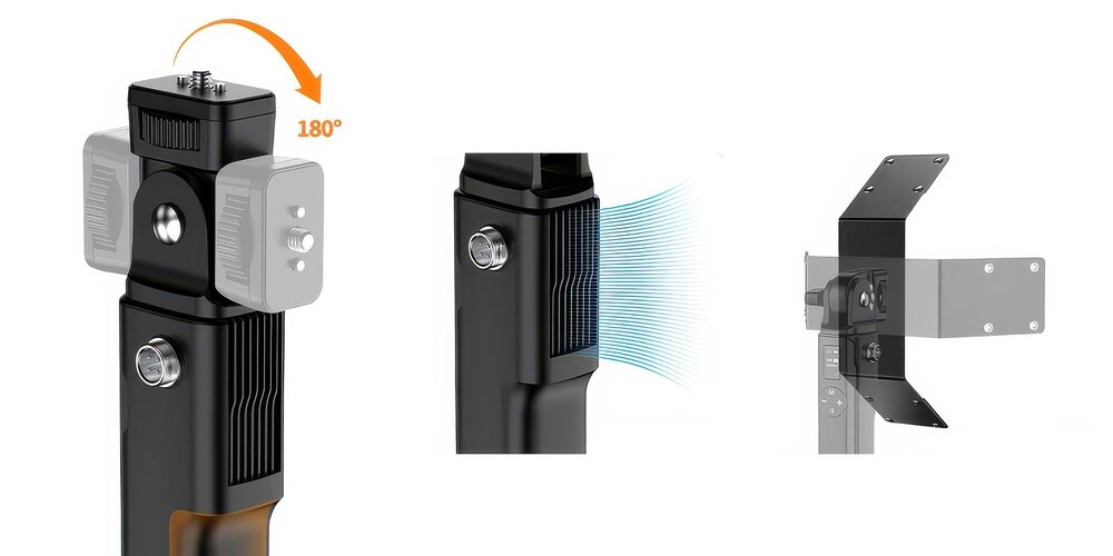 Lampa LED Ulanzi AL60 działanie uchwytu