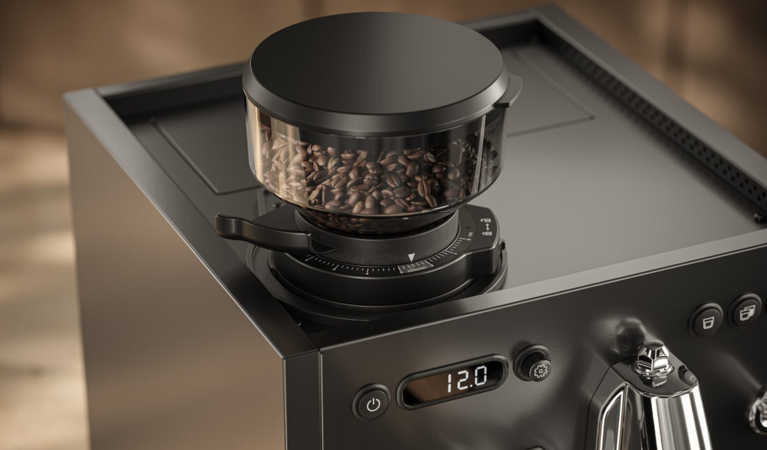 Ekspres LOEWE Aura Pure stożkowy młynek żarnowy 66 poziomów mielenia dostosowanie Technologia antystatyczna dozowanie kawa