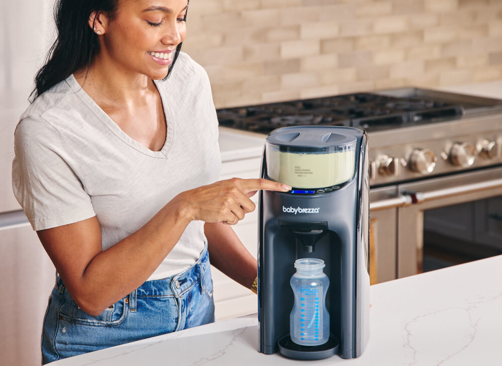 Ekspres do mleka BABY BREZZA Formula Pro Advanced FRP0132 Precyzyjne dozowanie ustawienia zakres pojemność przyrost kontrola ilość potrzeby dostosowanie trzy opcje