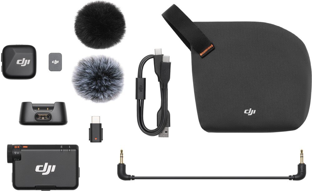 System bezprzewodowy DJI Mic Mini (1 TX + 1 RX) opakowanie zestaw akcesoria