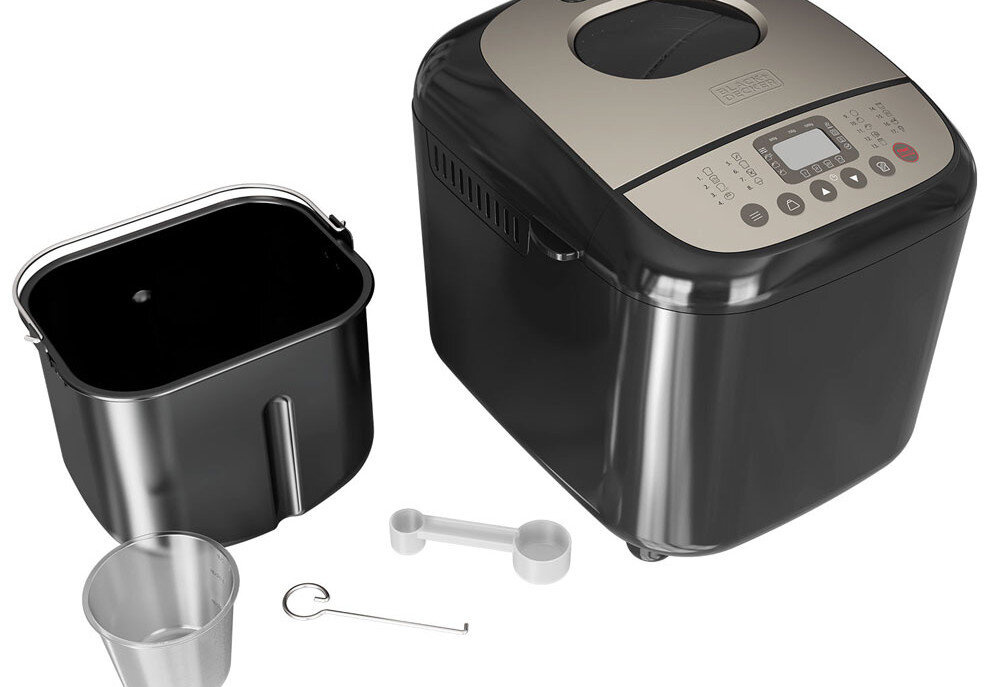 Wypiekacz do chleba BLACK&DECKER BXBM600E Czarny akcesoria zdejmowany pojemnik czyszczenie