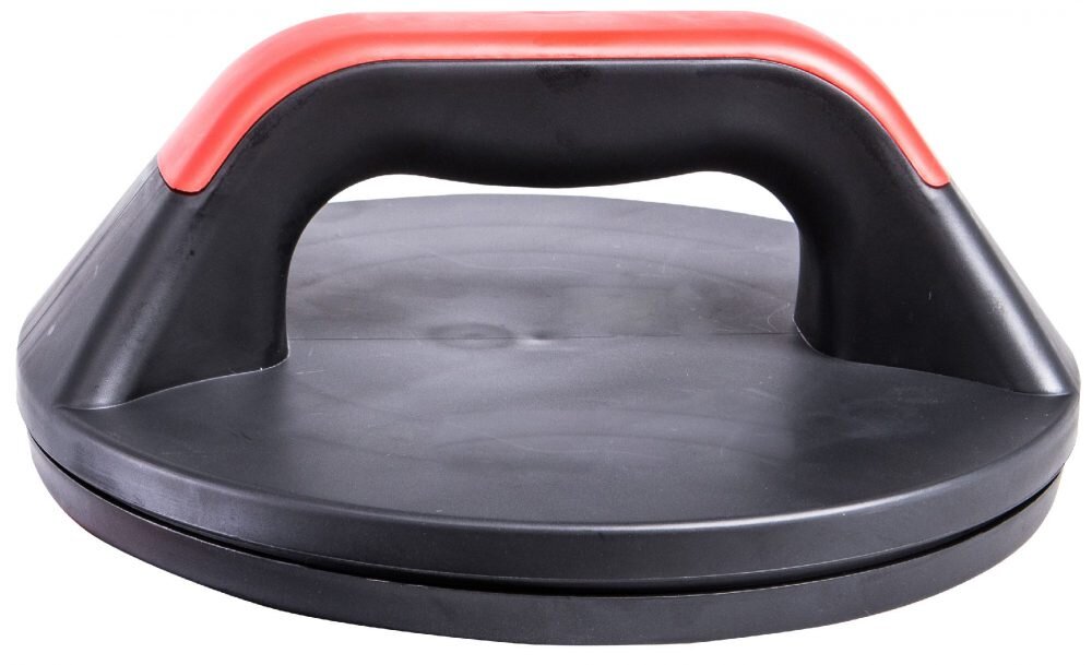 Uchwyty do pompek PURE2IMPROVE P2I202160 białe tło jeden uchwyt widoczny z boku solidny polipropylenowy materiał obciążenie do 130 kg ergonomiczne uchwyty o długości 10 cm waga zestawu 1 kg