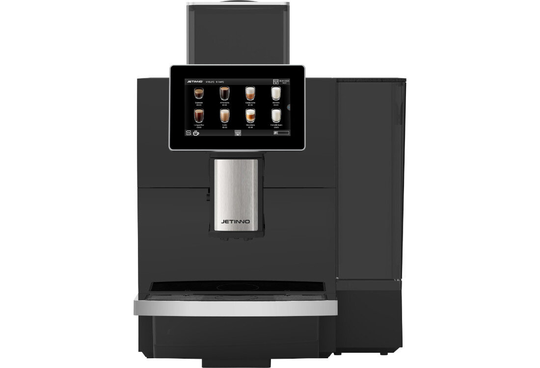 Ekspres JETINNO JL30 8 l Profesjonalny zdjęcie lifestyle Kawa mleczna z pianką System spieniania mleka cappuccino, latte macchiato i flat white z kremową pianką