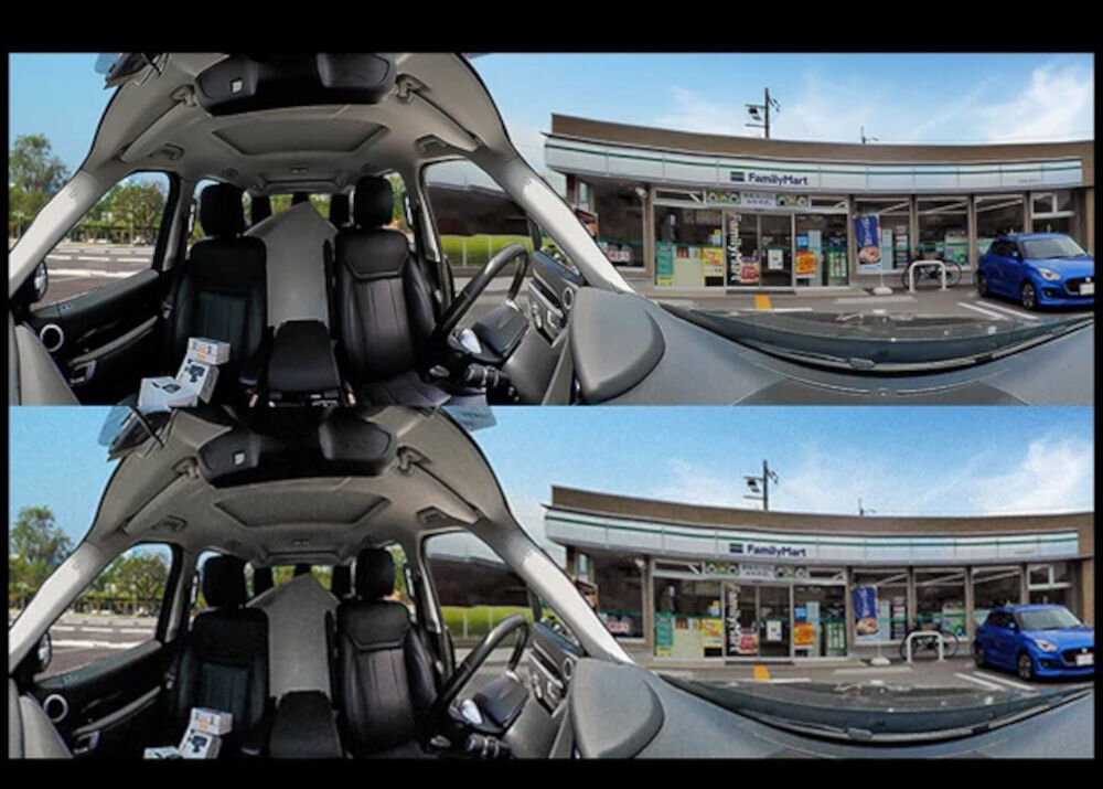 Wideorejestrator VANTRUE E360 LTE 2CH - Tryb poklatkowy, obraz samochodu stojącego na parkingu