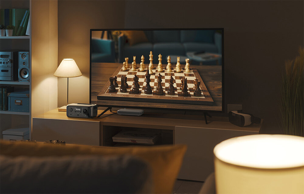 Stacja zasilania EcoFlowRiver 3 UPS UPS 245Wh Bank energii gniazdo AC o mocy 300 W dwa porty USB-A po 12 W, lacznie 24 W port USB-C o mocy 100 W gniazdo samochodowe o napieciu 12,6 V i mocy 100 W