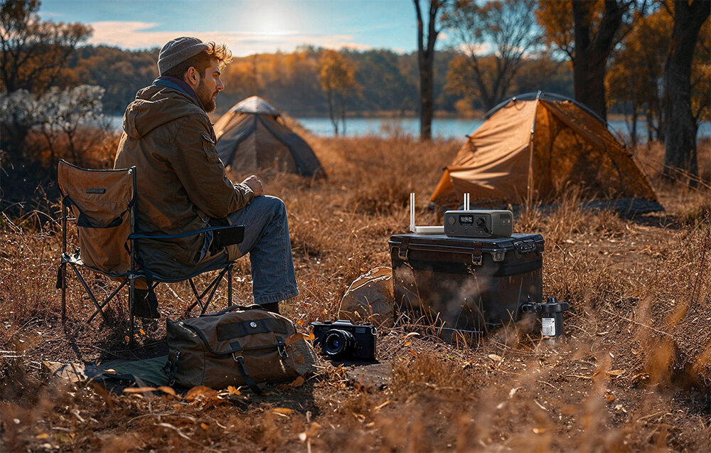 Stacja zasilania EcoFlowRiver 3 UPS UPS 245Wh Bank energii funkcja UPS tryb awaryjny w czasie ponizej 10s stale zasilanie bezpieczenstwo