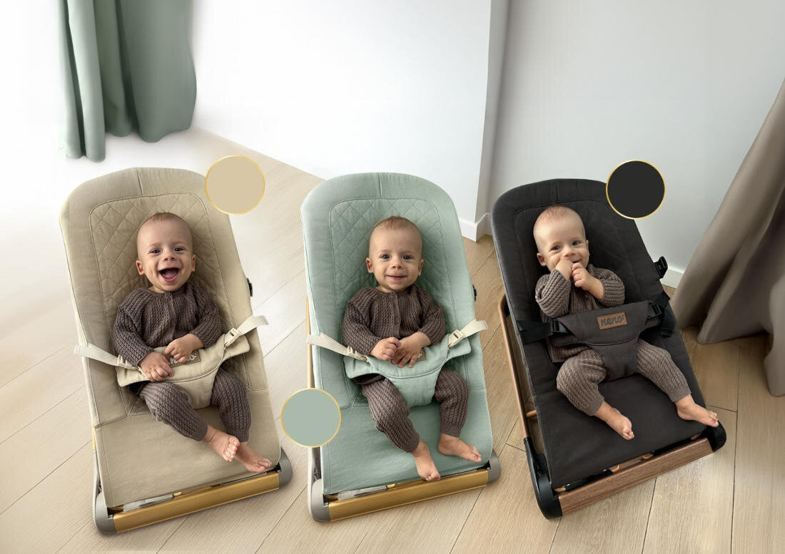 Leżaczek NENO Nesso Ciemnoszary