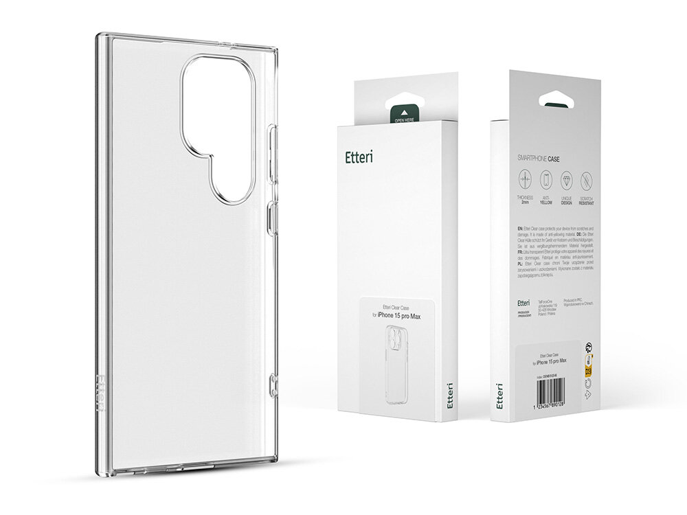 Etui ETTERI Clear podwojna ochrona telefon opakowanie papier srodowisko minimalizm elegancja