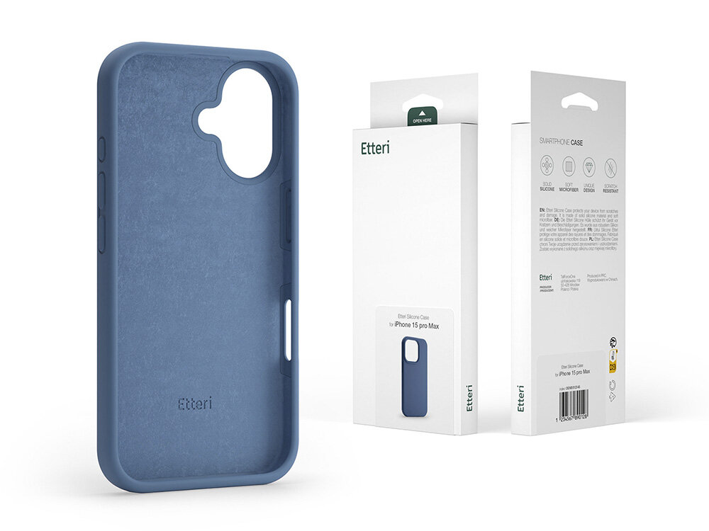 Etui ETTERI Silicone do Apple iPhone eleganckie minimalistyczne papierowe pudełko przyjazne dla środowiska