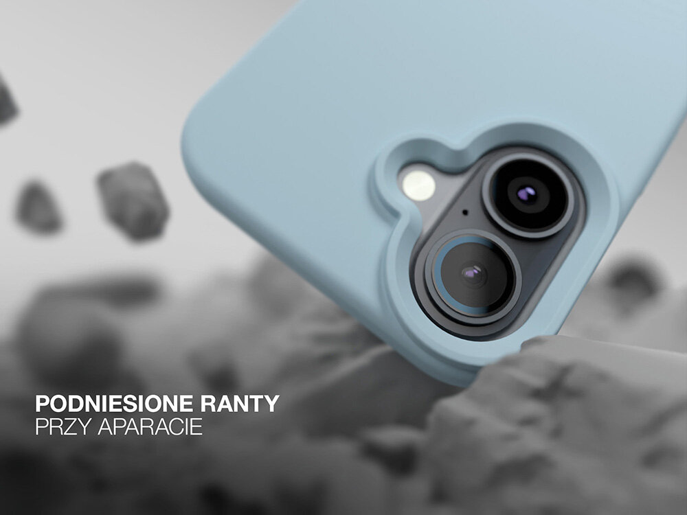 Etui ETTERI Silicone do Apple iPhone Podniesione ranty wycięcia aparat przyciski