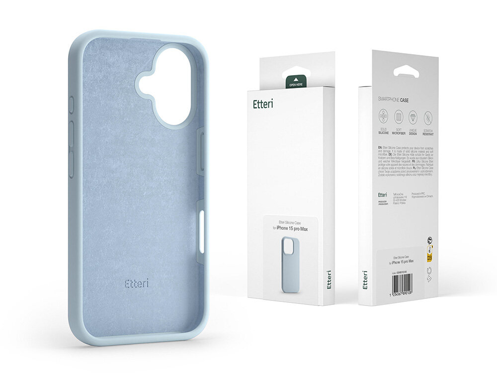 Etui ETTERI Silicone do Apple iPhone eleganckie minimalistyczne papierowe pudełko przyjazne dla środowiska