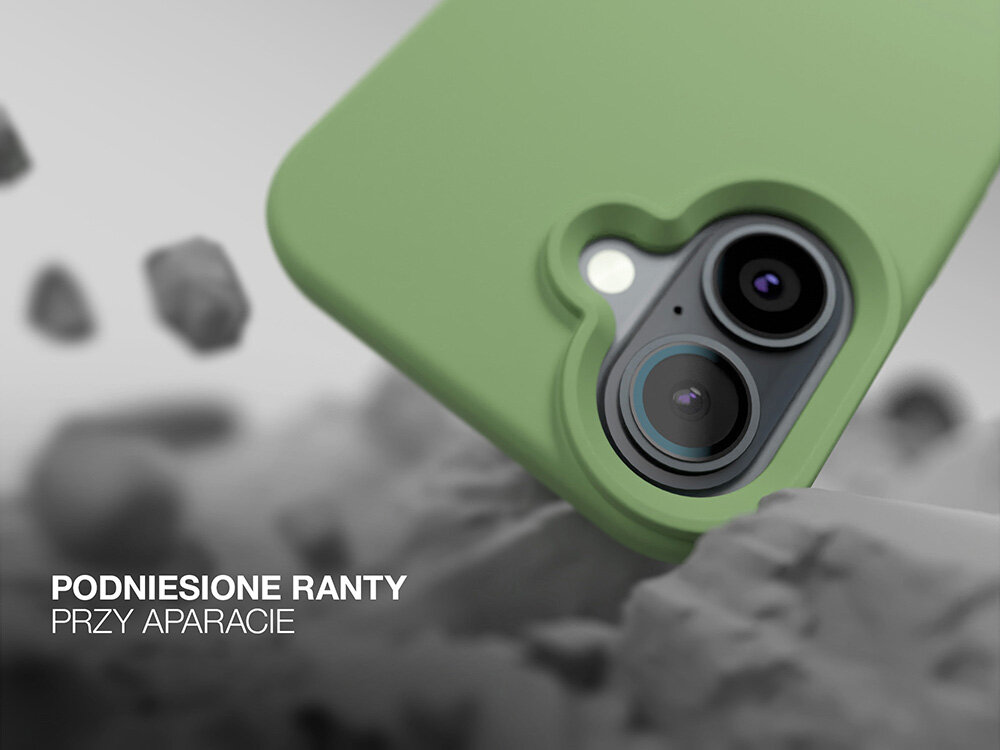 Etui ETTERI Silicone do Apple iPhone Podniesione ranty wycięcia aparat przyciski