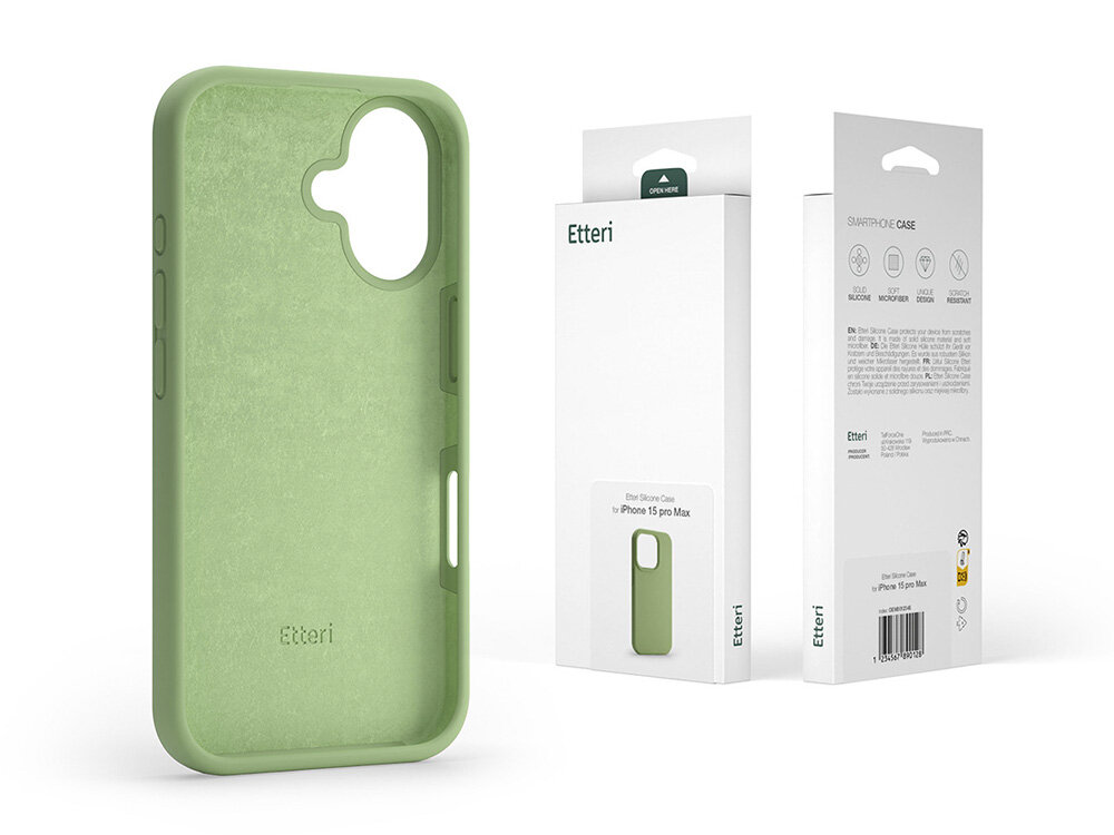 Etui ETTERI Silicone do Apple iPhone eleganckie minimalistyczne papierowe pudełko przyjazne dla środowiska