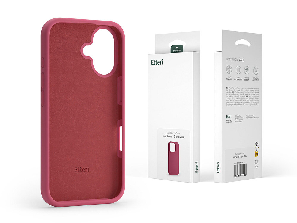 Etui ETTERI Silicone do Apple iPhone eleganckie minimalistyczne papierowe pudełko przyjazne dla środowiska