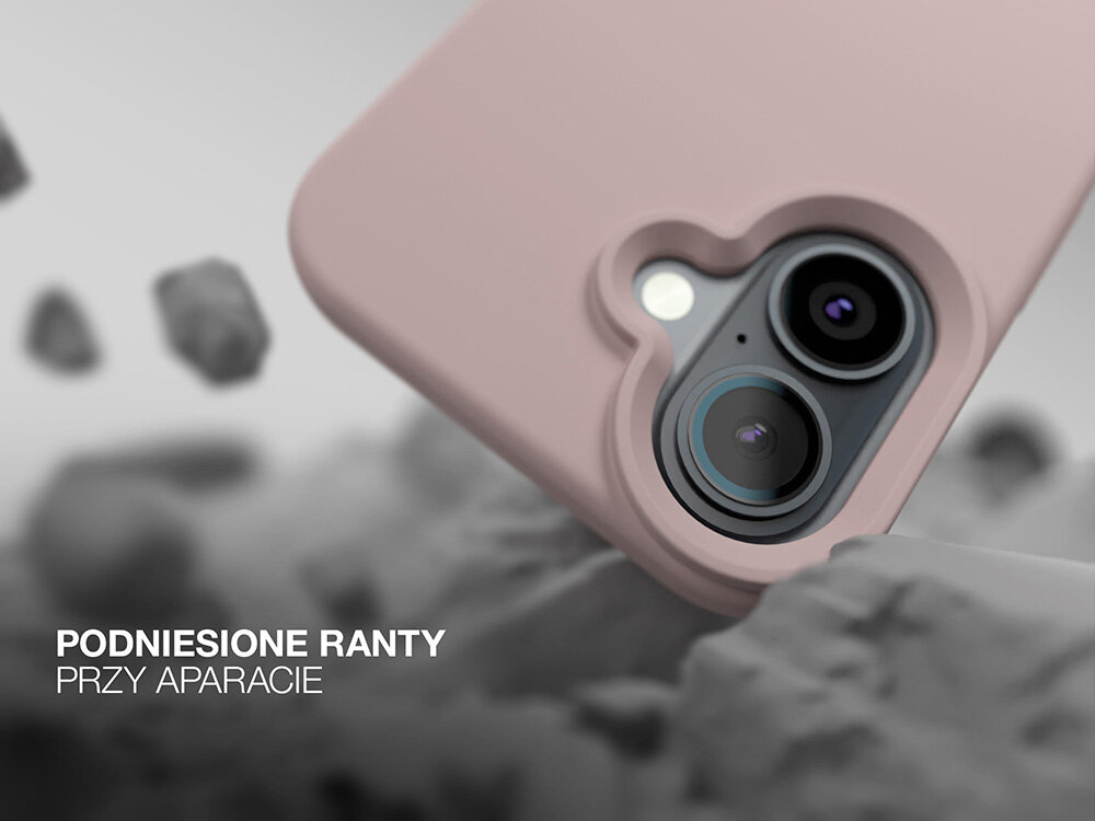 Etui ETTERI Silicone do Apple iPhone Podniesione ranty wycięcia aparat przyciski