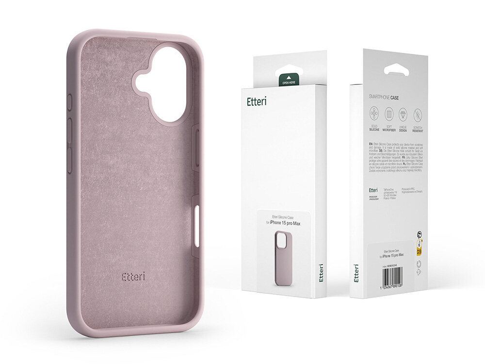 Etui ETTERI Silicone do Apple iPhone eleganckie minimalistyczne papierowe pudełko przyjazne dla środowiska