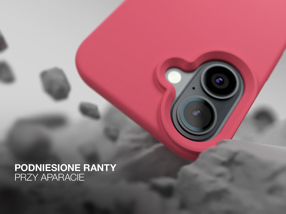 Etui ETTERI Silicone do Apple iPhone Podniesione ranty wycięcia aparat przyciski