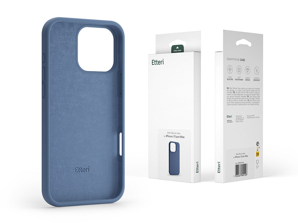 Etui ETTERI Silicone do Apple iPhone eleganckie minimalistyczne papierowe pudełko przyjazne dla środowiska