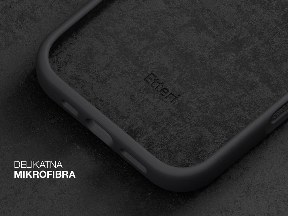 Etui ETTERI Silicone do Apple iPhone wysoka jakość miękki przyjemny w dotyku silikon dopasowany do dłoni powłoka zabezpieczenie zadrapania mikrofibra eleganckie maksymalna funkcjonalność