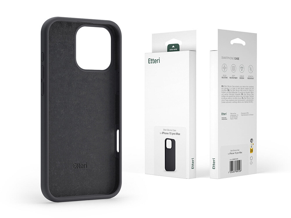 Etui ETTERI Silicone do Apple iPhone eleganckie minimalistyczne papierowe pudełko przyjazne dla środowiska