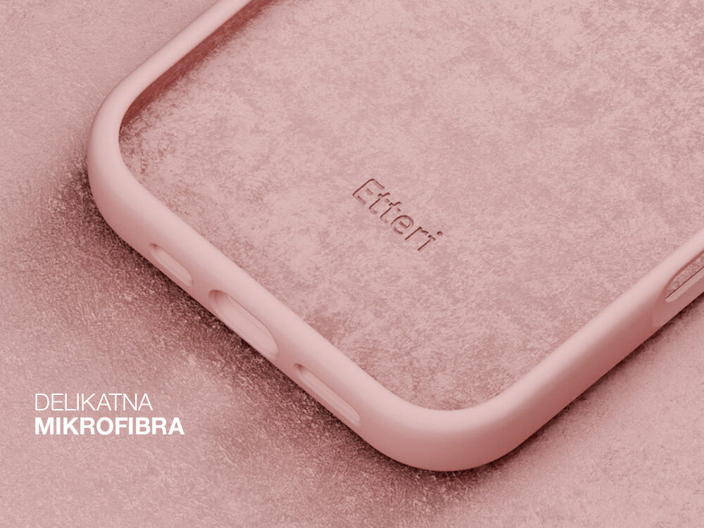 Etui ETTERI Silicone do Apple iPhone wysoka jakość miękki przyjemny w dotyku silikon dopasowany do dłoni powłoka zabezpieczenie zadrapania mikrofibra eleganckie maksymalna funkcjonalność