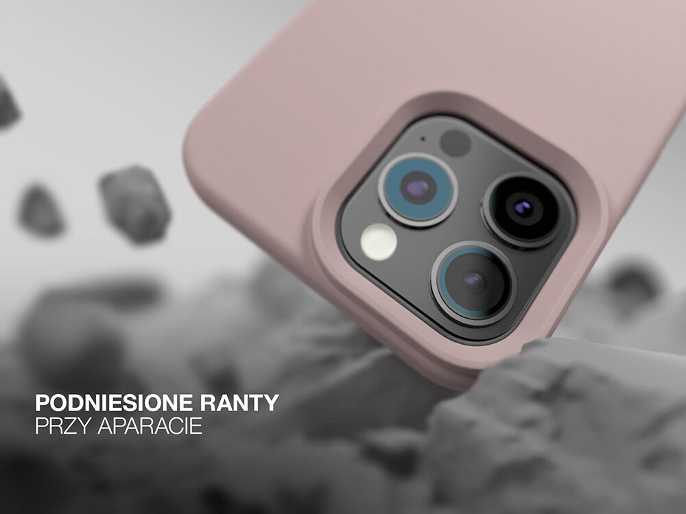 Etui ETTERI Silicone do Apple iPhone Podniesione ranty wycięcia aparat przyciski