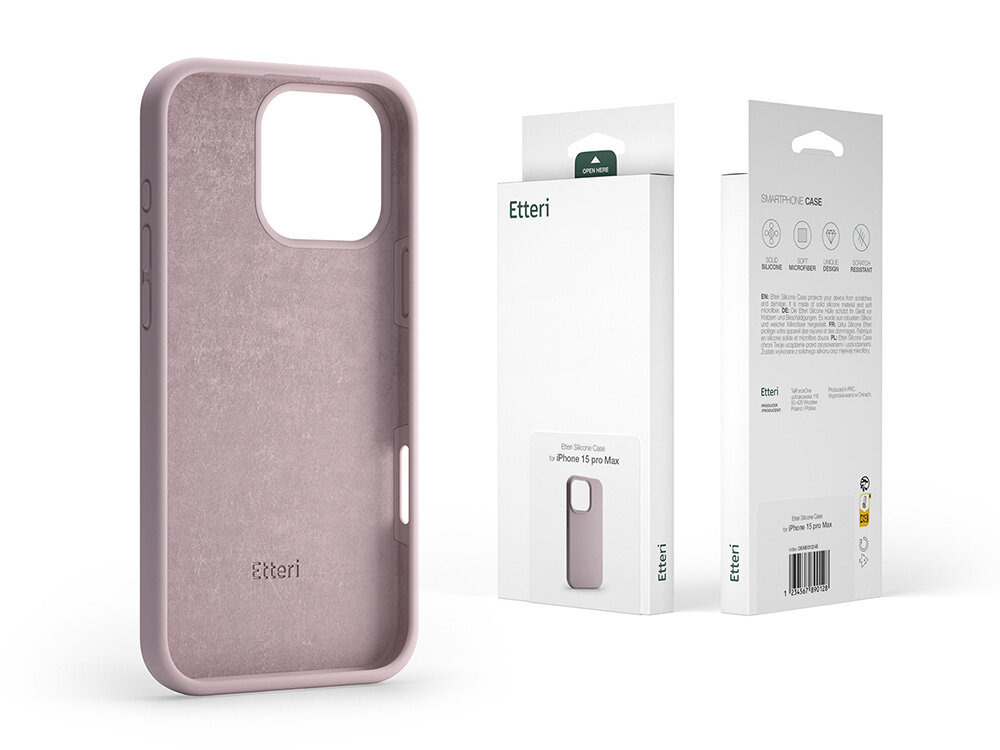 Etui ETTERI Silicone do Apple iPhone eleganckie minimalistyczne papierowe pudełko przyjazne dla środowiska