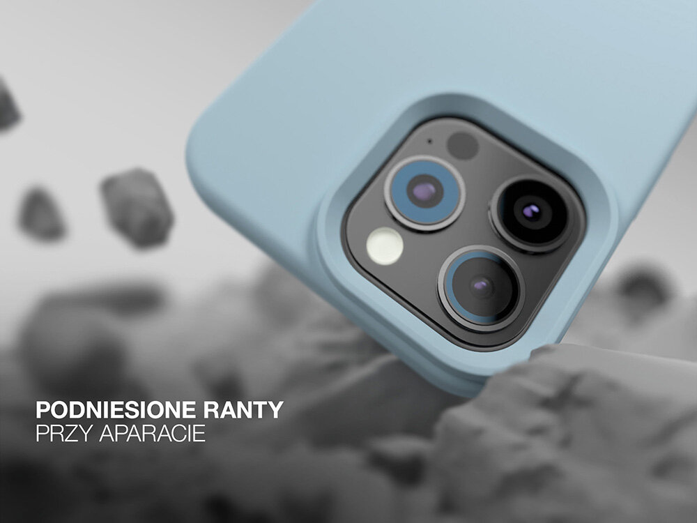 Etui ETTERI Silicone do Apple iPhone Podniesione ranty wycięcia aparat przyciski