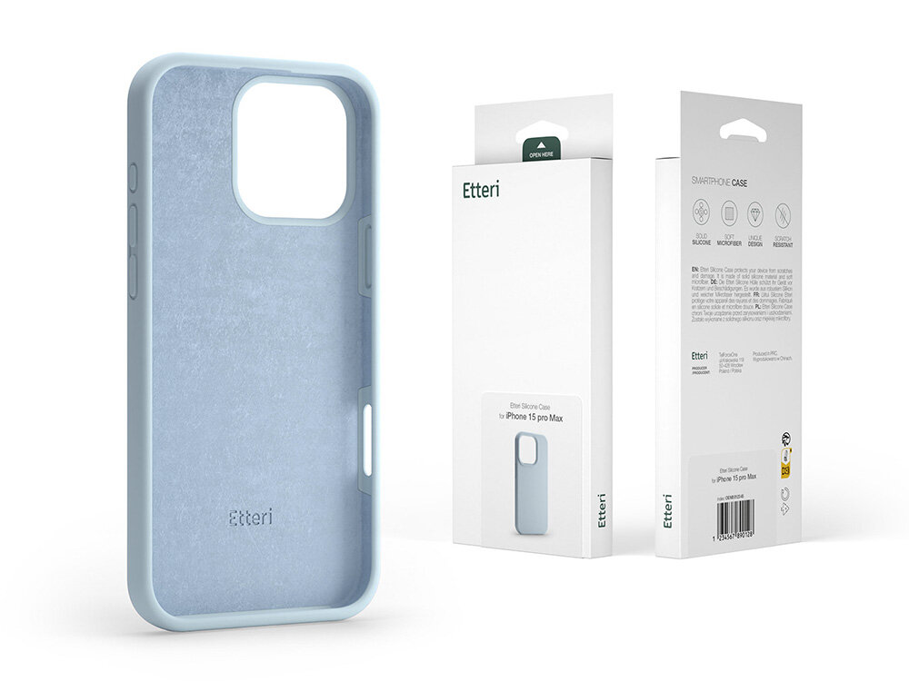 Etui ETTERI Silicone do Apple iPhone eleganckie minimalistyczne papierowe pudełko przyjazne dla środowiska