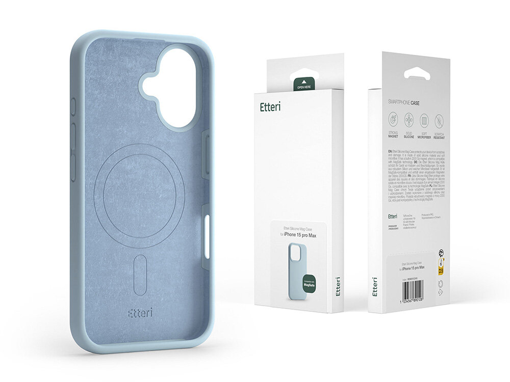 Etui ETTERI Silicone Mag podwojna ochrona telefon opakowanie papier srodowisko minimalizm elegancja
